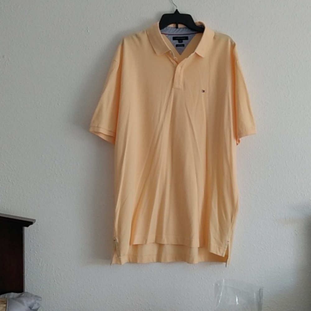 Men's XXL Tommy Hilfiger classic fit short sleeve coral polo shirt